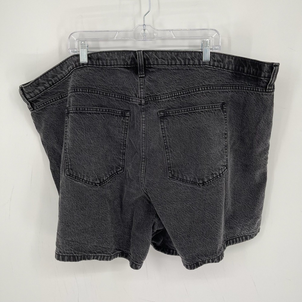 Abercrombie & Fitch Women's Black High Rise Loose Denim Jean Shorts Plus Size 24 - Picture 2 of 7